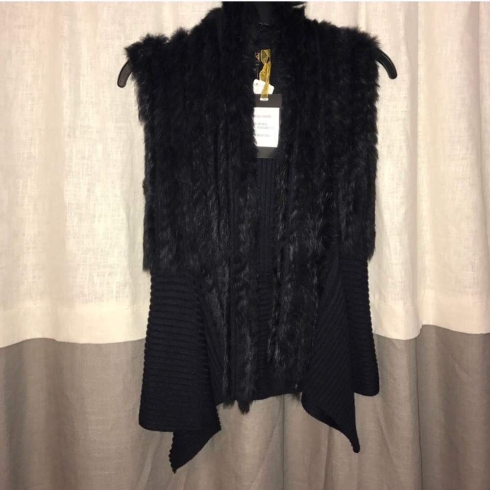 Neiman Marcus rabbit fur vest